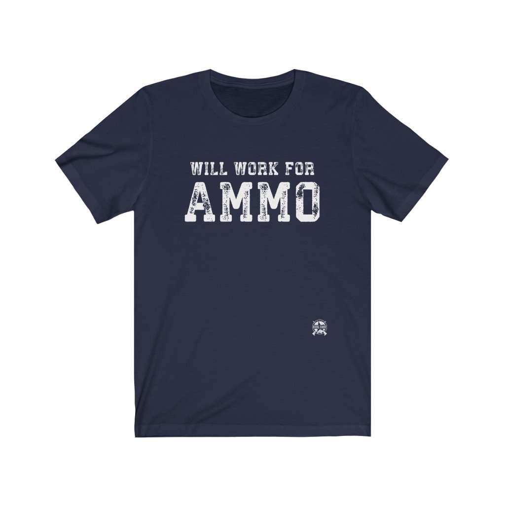 Will Work For Ammo Premium Jersey T-Shirt T-Shirt Navy XS 