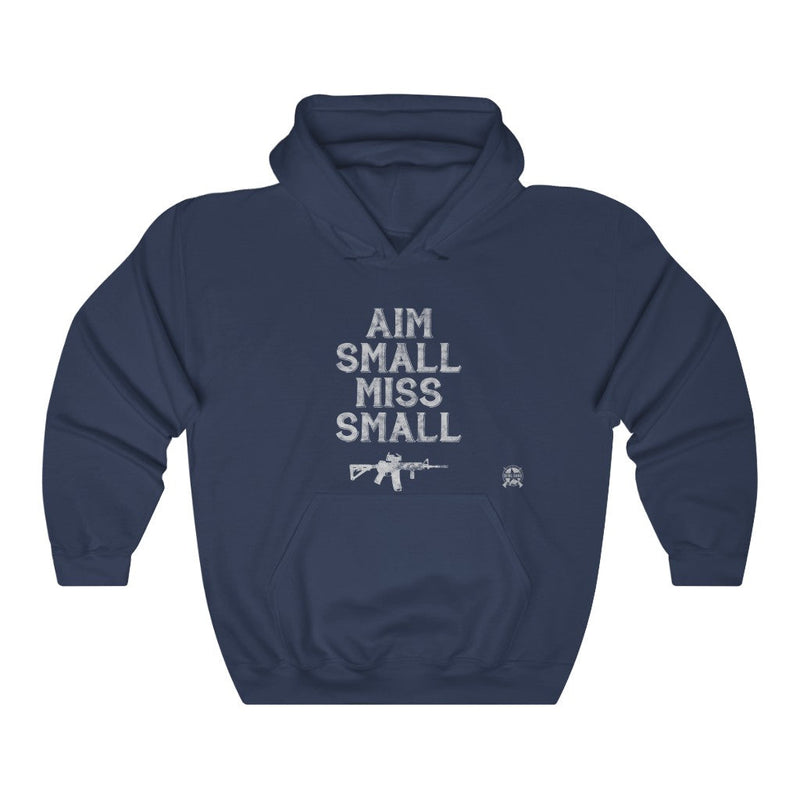 Aim Small, Miss Small AR-15 2A Hoodie Hoodie Navy L 
