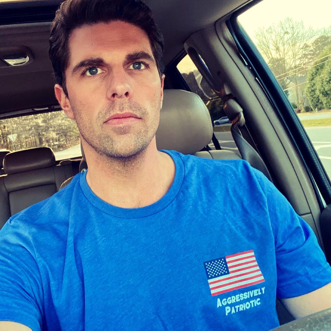 Aggressively Patriotic American Flag Premium Heathered T-Shirts T-Shirt 
