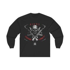 Fight Against Tyranny Distressed Long Sleeve T-Shirt Long-sleeve Black L 