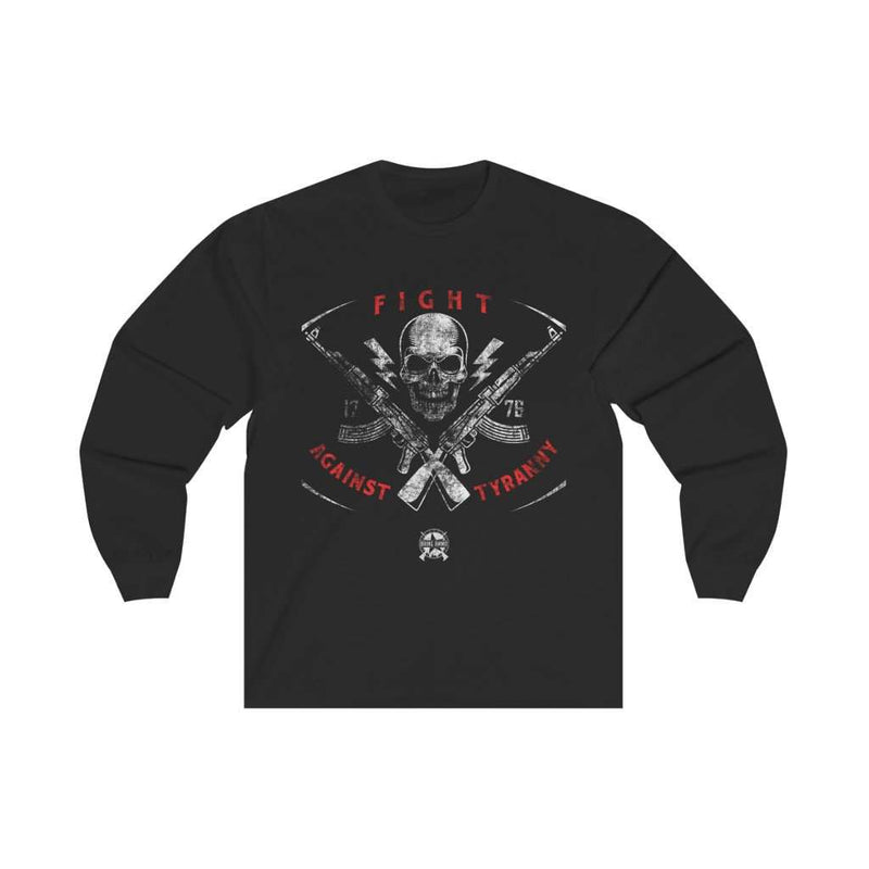Fight Against Tyranny Distressed Long Sleeve T-Shirt Long-sleeve Black L 