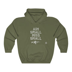 Aim Small, Miss Small AR-15 2A Hoodie Hoodie Military Green S 