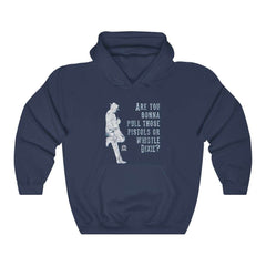 Are you gonna pull those pistols or whistle Dixie? Clint Eastwood Inspired Hoodie Hoodie Navy S 