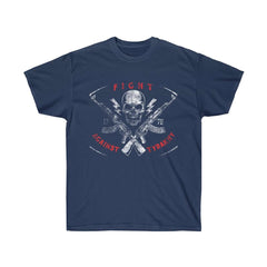 Fight Against Tyranny Distressed T-Shirt T-Shirt Navy S 