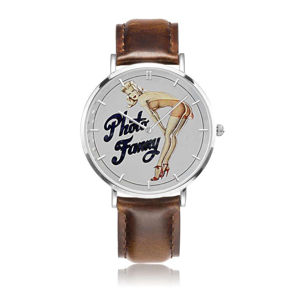 Photo Fanny - Retro WWII B-25 Airplane Pinup Nose Art Watch WOMENS - 33MM 