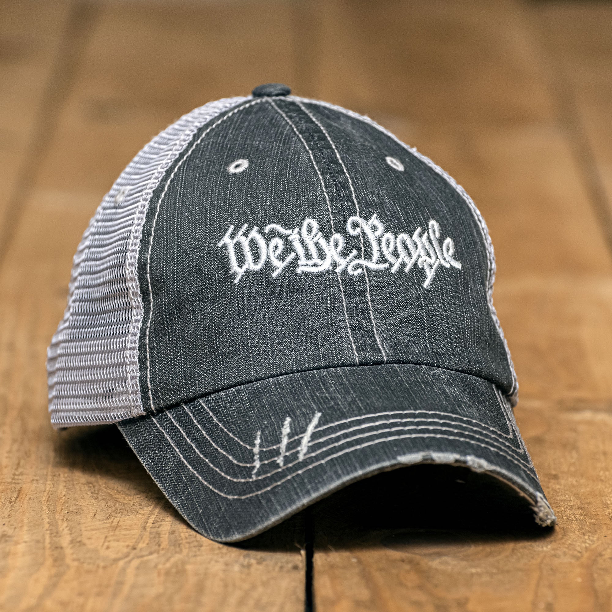 We The People Distressed Style Hat Hats Black One size 