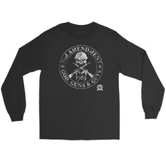 2nd Amendment - God, Guns & Guts Long Sleeve T-Shirt T-shirt Gildan Long Sleeve Tee Black S
