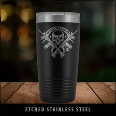 Home Security - Stainless Etched Tumbler Tumblers Black 