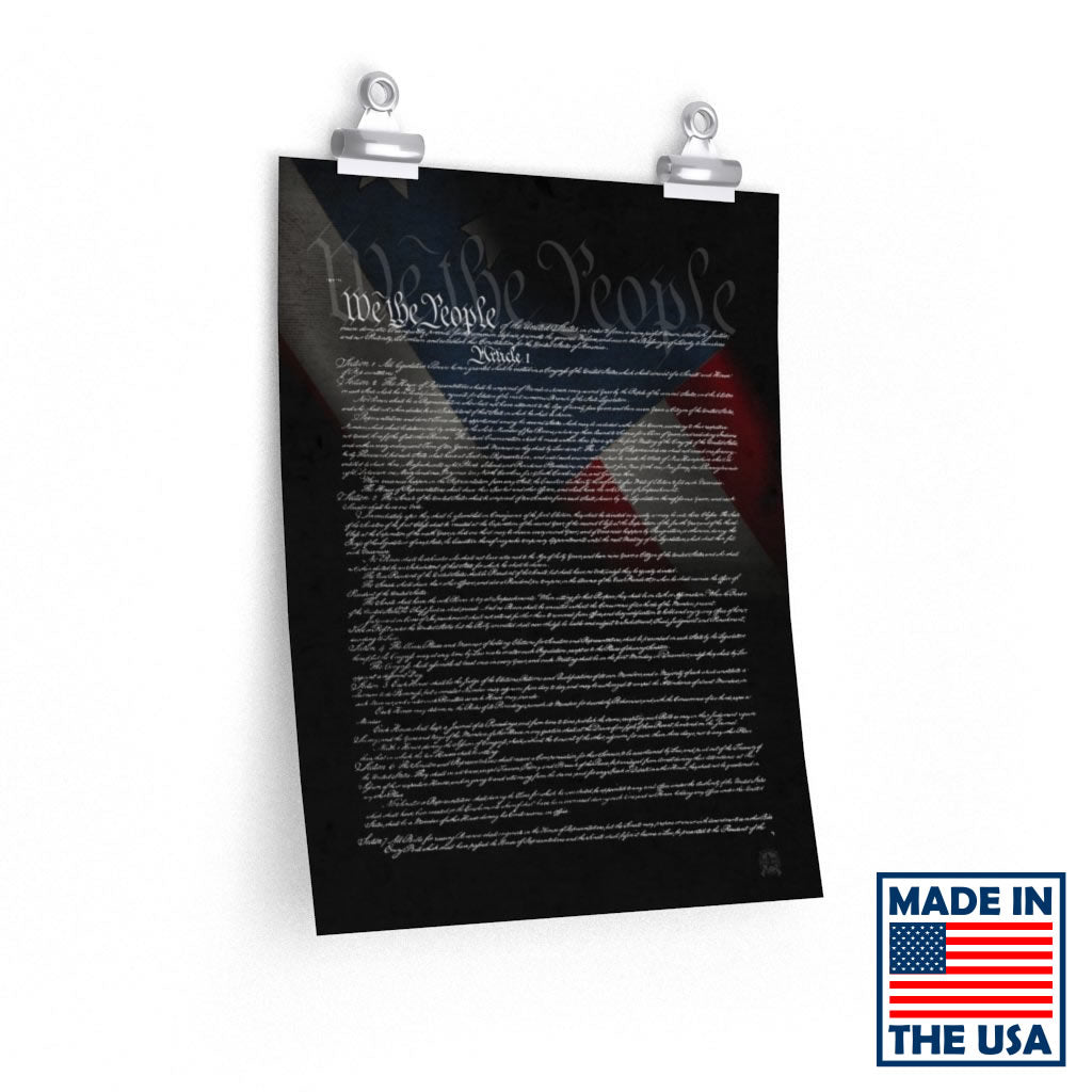 U.S. Constitution Black Edition Premium Poster Poster MEDIUM (11 × 14) 