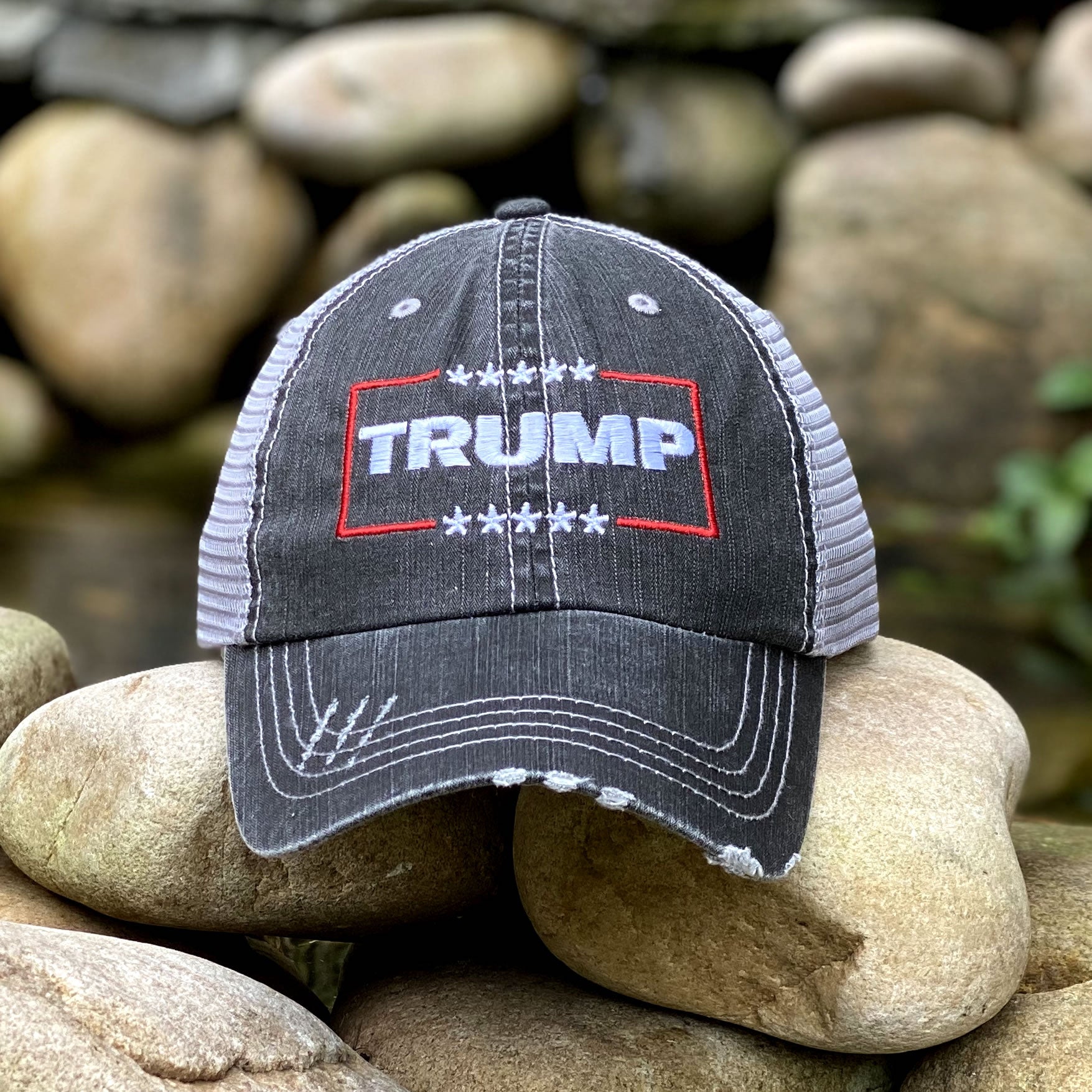 Classic Trump Distressed Style Hat Hats Black 