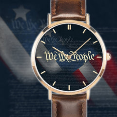 We The People Premium Leather Watch Leather Strap Quartz Watches WOMENS SMALL (33mm) 