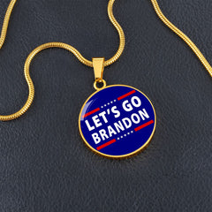 Let's Go Brandon Luxury Necklace Made in America Jewelry 