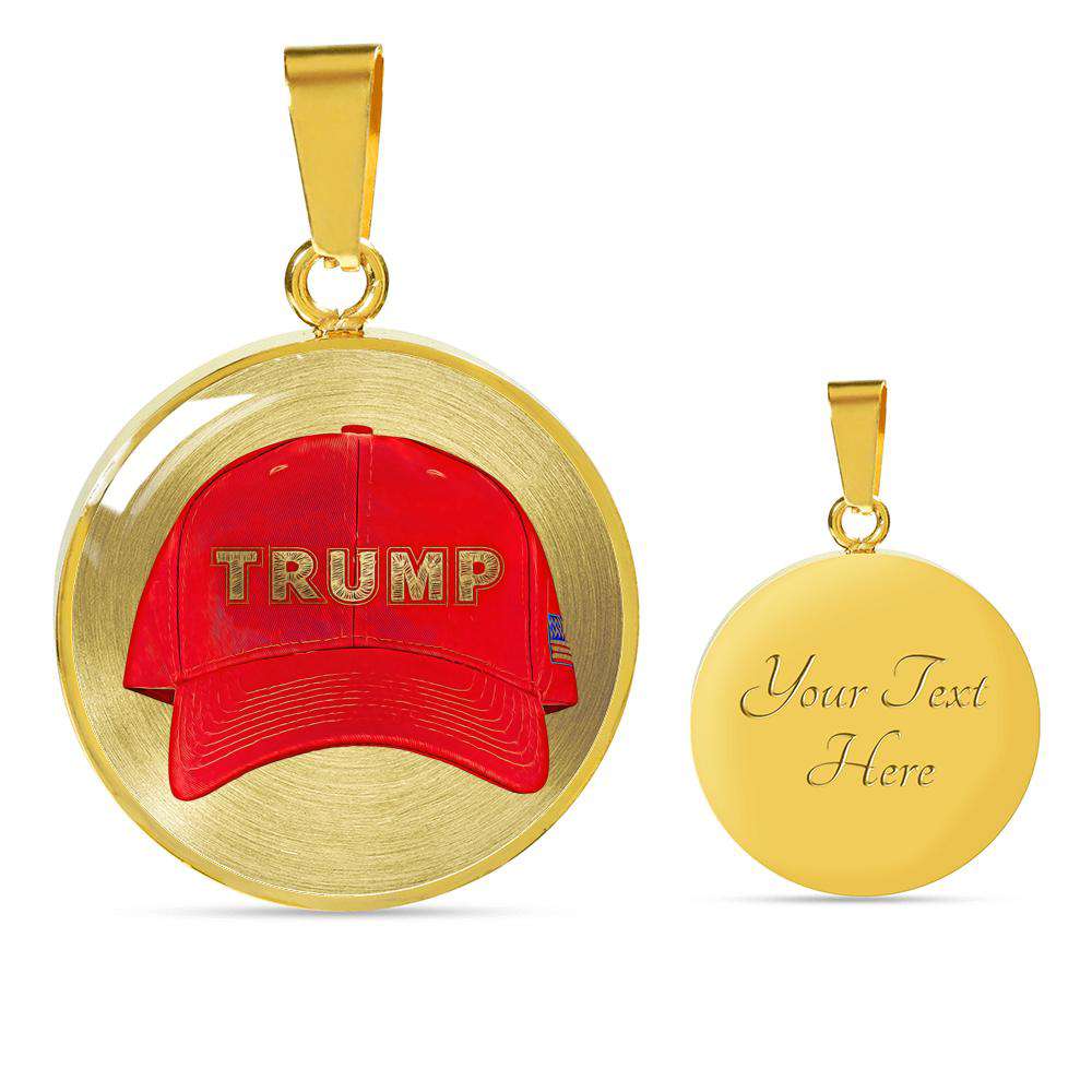 The Trump Red Hat Luxury Necklace - Made In USA! Jewelry Luxury Necklace (Gold) Yes 