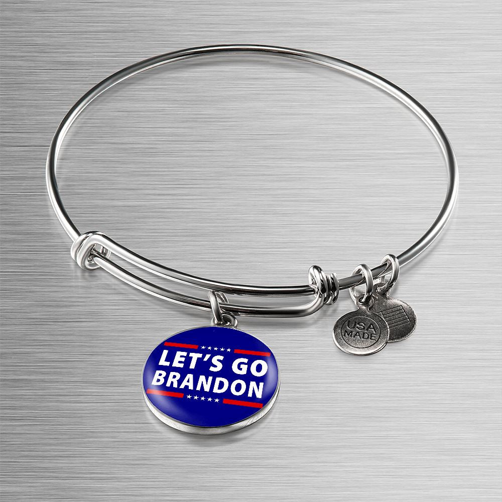 Let's Go Brandon Luxury Bangle Bracelet Made in America Jewelry 