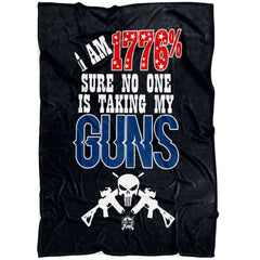 1776% Sure No One Is Taking My Guns Ultra Soft Micro Fleece Blanket v2 Blankets LARGE (60"X50") 