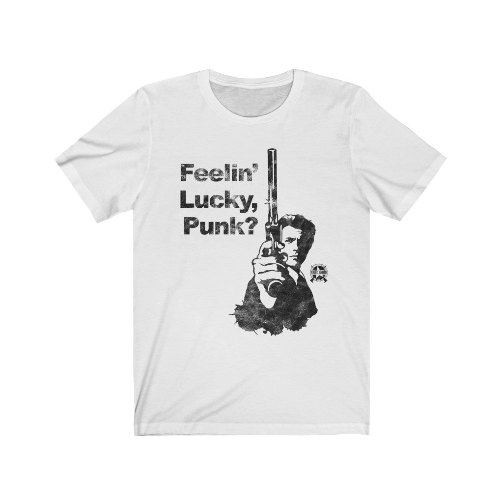 Feelin' Lucky, Punk? Clint Eastwood Dirty Harry Jersey T-Shirt T-Shirt White XS 