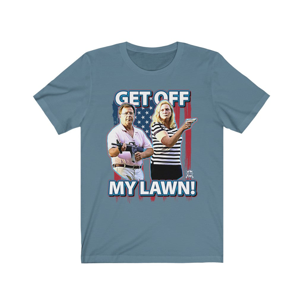 Get Off My Lawn St. Louis Couple T-Shirt Steel Blue XS 