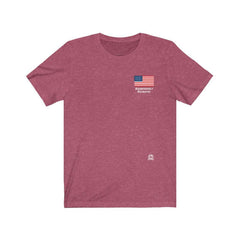 Aggressively Patriotic American Flag Premium Heathered T-Shirts T-Shirt Heather Raspberry S 