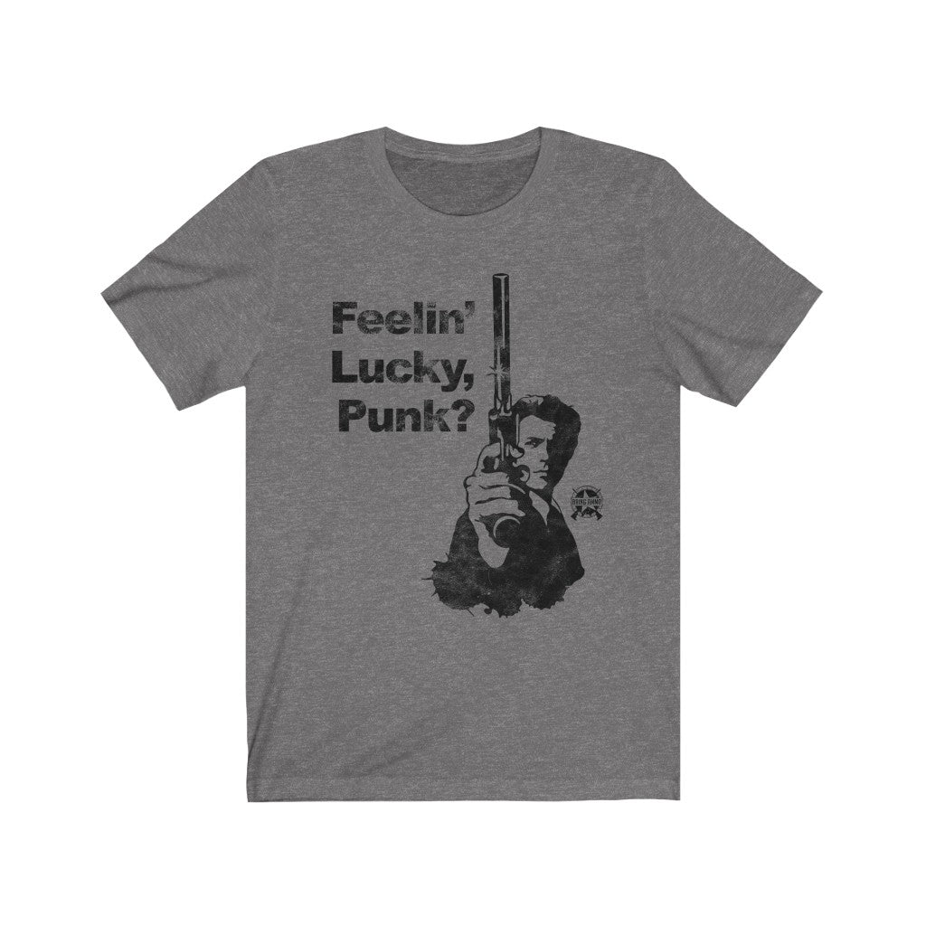 Feelin' Lucky, Punk? Clint Eastwood Dirty Harry Jersey T-Shirt T-Shirt Deep Heather XS 