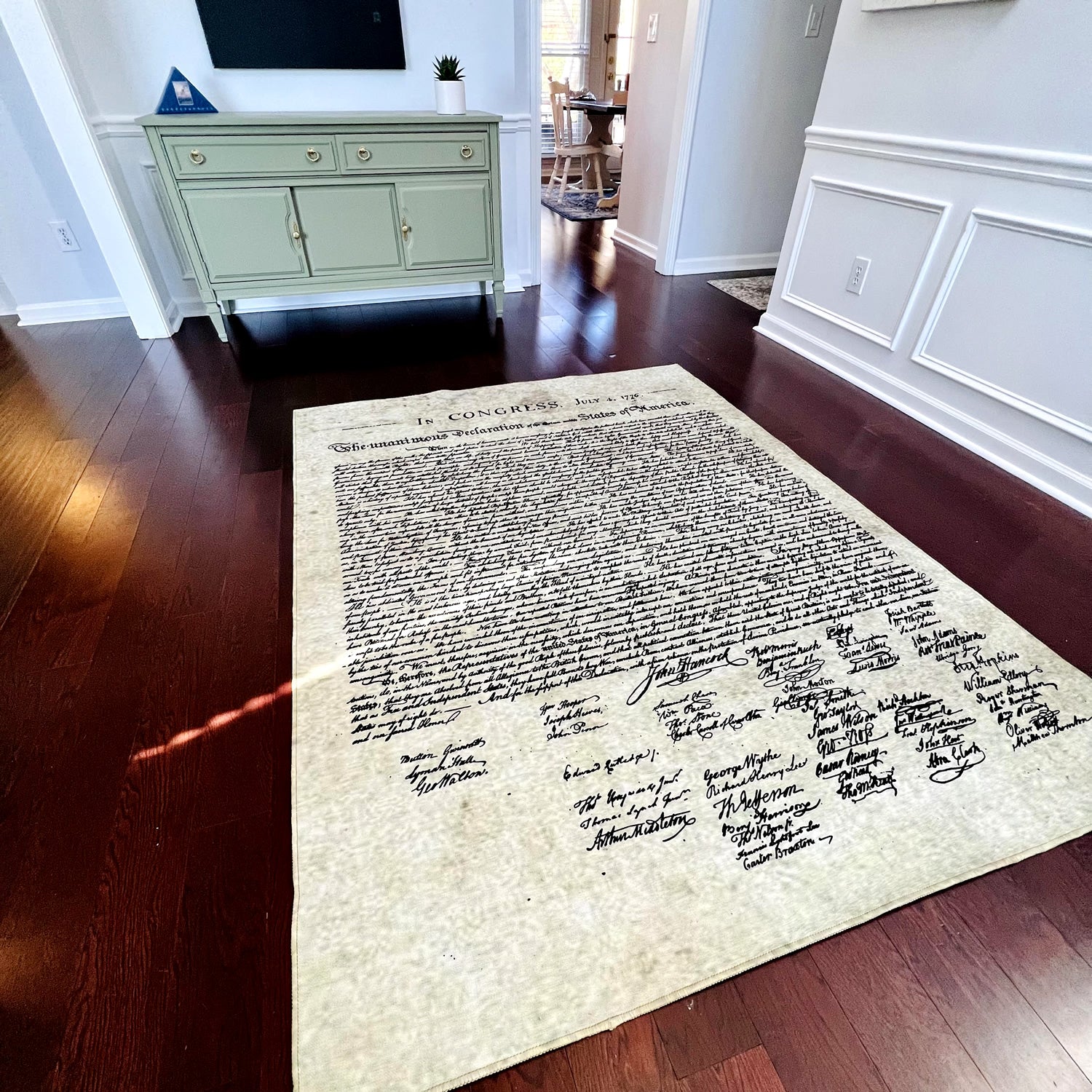 Exclusive: Declaration of Independence Premium Rug Home Decor LARGE ( 5.25ft x 7ft ) 