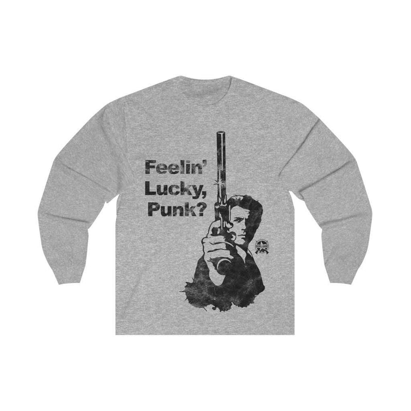 Feelin' Lucky, Punk? Clint Eastwood Dirty Harry Classic Long Sleeve T-Shirt Long-sleeve Athletic Heather L 