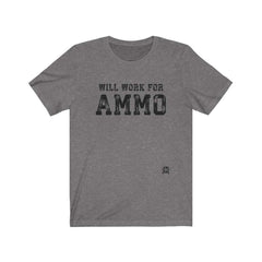 Will Work For Ammo Premium Jersey T-Shirt T-Shirt Deep Heather L 