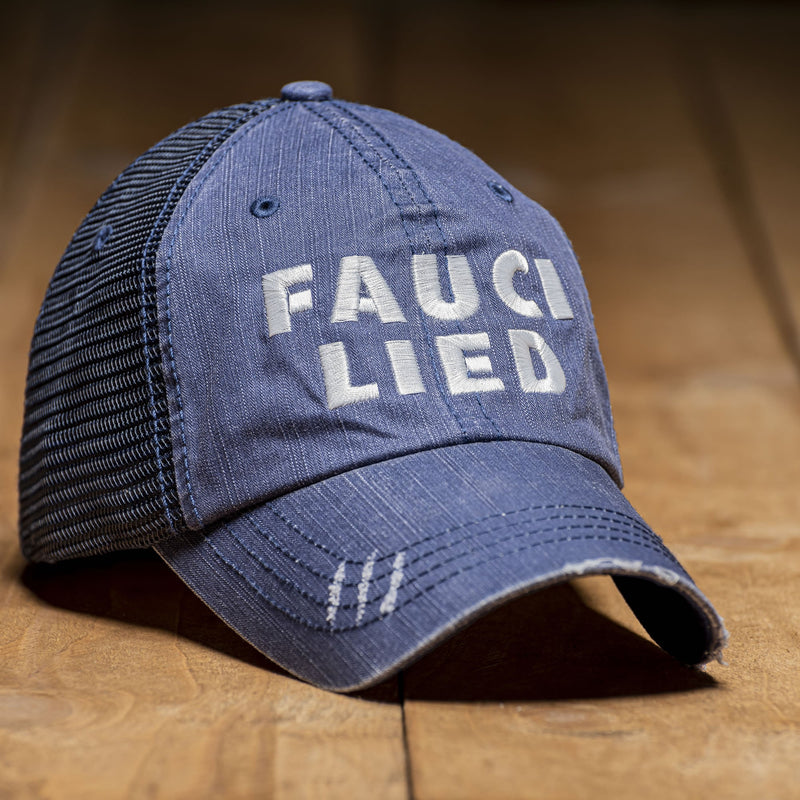 Fauci Lied Distressed Style Hat Hats Navy One size 
