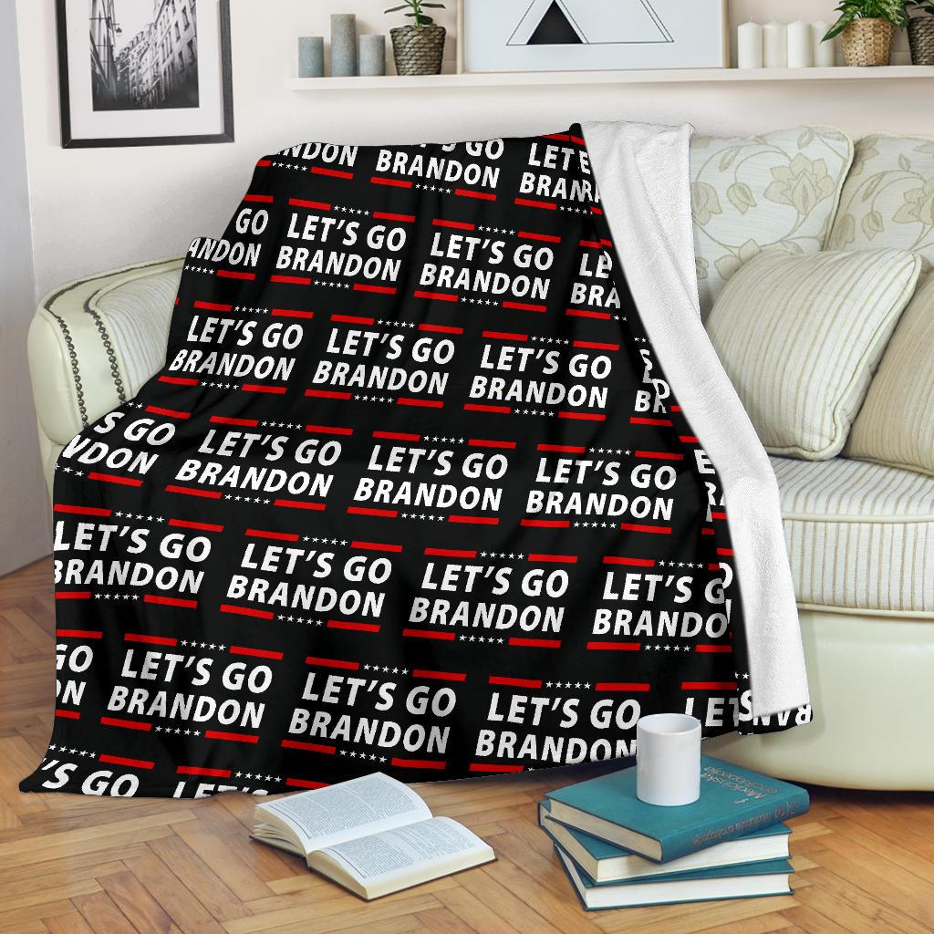 Let's Go Brandon Ultra Soft Premium Micro Fleece Blanket Blankets LARGE (60 x 50) 