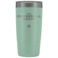 The Ponderosa Ranch Stainless Etched Tumbler Tumblers Teal 