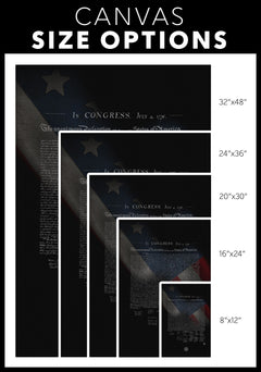 Black Edition: Talking Declaration of Independence Premium Canvas Print Canvas Wall Art 2 