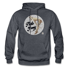 Photo Fanny - Retro WWII Airplane Nose Art Hoodie Heavy Blend Adult Hoodie | Gildan G18500 charcoal gray S 