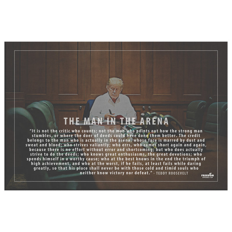 Trump: The Man In The Arena Premium Canvas